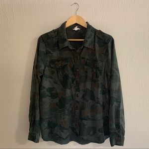 Tribal brand camo button down